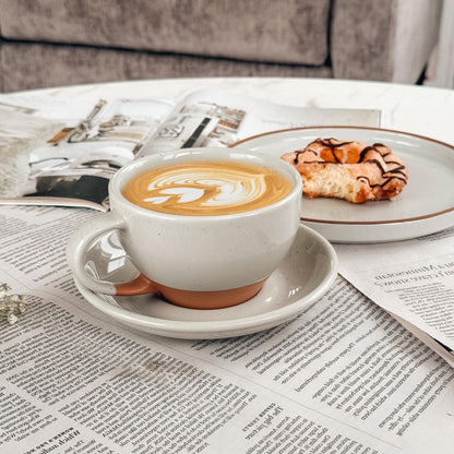 MORA CERAMICS Kitchen & Dining Latte Art Mug - 10.5oz - Earl Grey