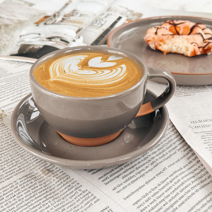 MORA CERAMICS Kitchen & Dining Latte Art Mug - 10.5oz - Sesame Milk