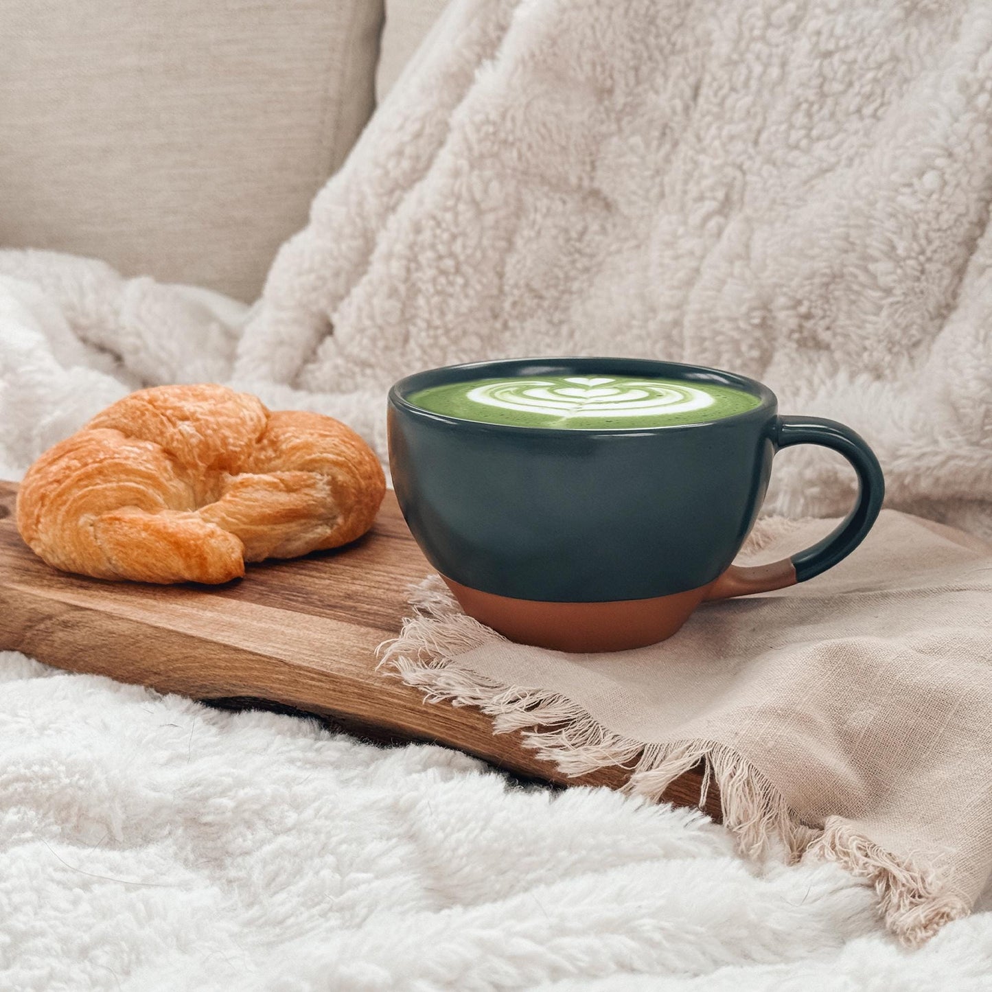 MORA CERAMICS Kitchen & Dining Latte Art Mug - 10.5oz - Shadow Grey