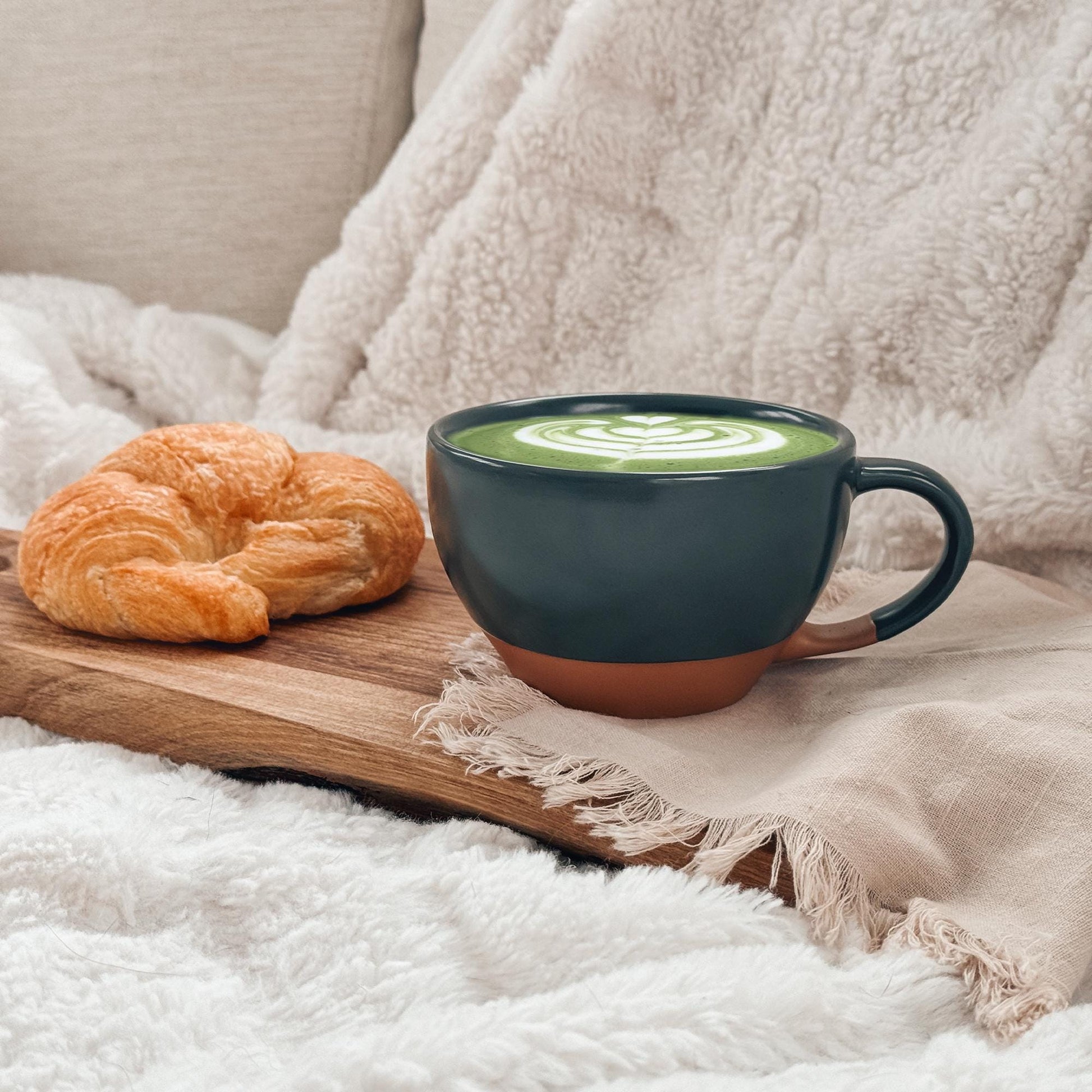 MORA CERAMICS Kitchen & Dining Latte Art Mug - 10.5oz - Shadow Grey