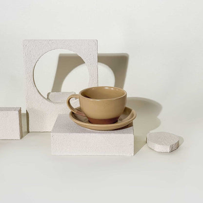 MORA CERAMICS Kitchen & Dining Latte Art Mug - 10.5oz - Bisque Tan