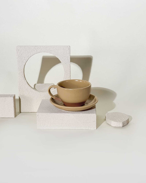 MORA CERAMICS Kitchen & Dining Latte Art Mug - 10.5oz - Bisque Tan