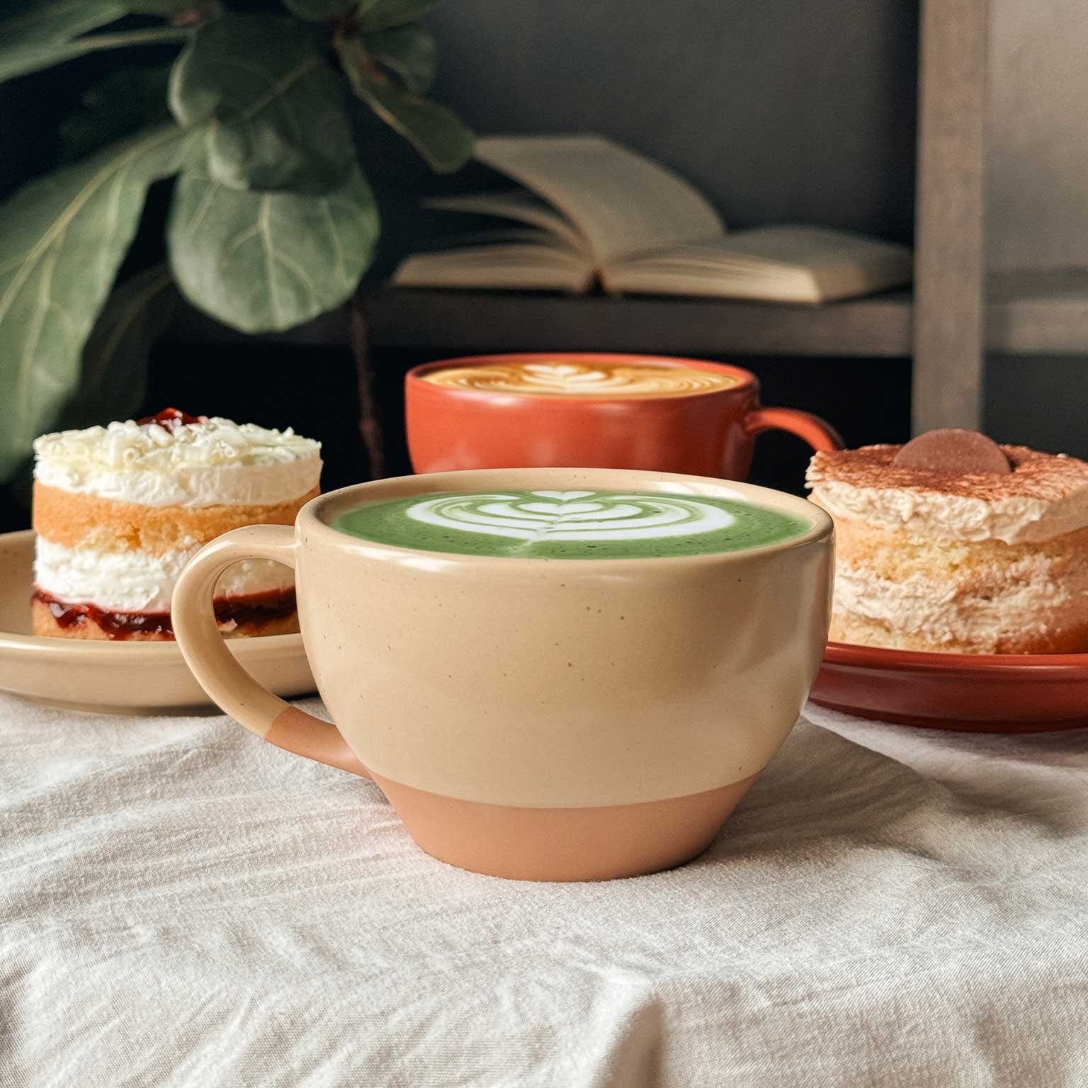 MORA CERAMICS Kitchen & Dining Latte Art Mug - 10.5oz - Bisque Tan