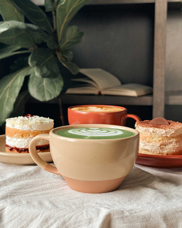 MORA CERAMICS Kitchen & Dining Latte Art Mug - 10.5oz - Bisque Tan
