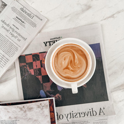 MORA CERAMICS Kitchen & Dining Latte Art Mug - 10.5oz - Vanilla White