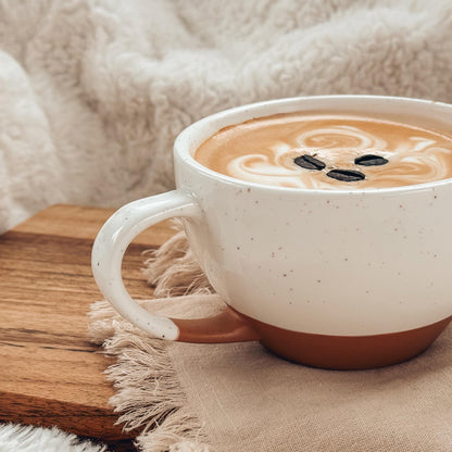 MORA CERAMICS Kitchen & Dining Latte Art Mug - 10.5oz - Vanilla White