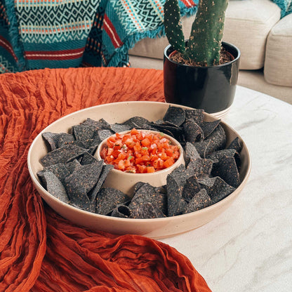 MORA CERAMICS Kitchen & Dining Chip & Dip Bowl - Chai