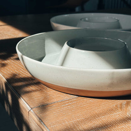 MORA CERAMICS Kitchen & Dining Chip & Dip Bowl - Earl Grey