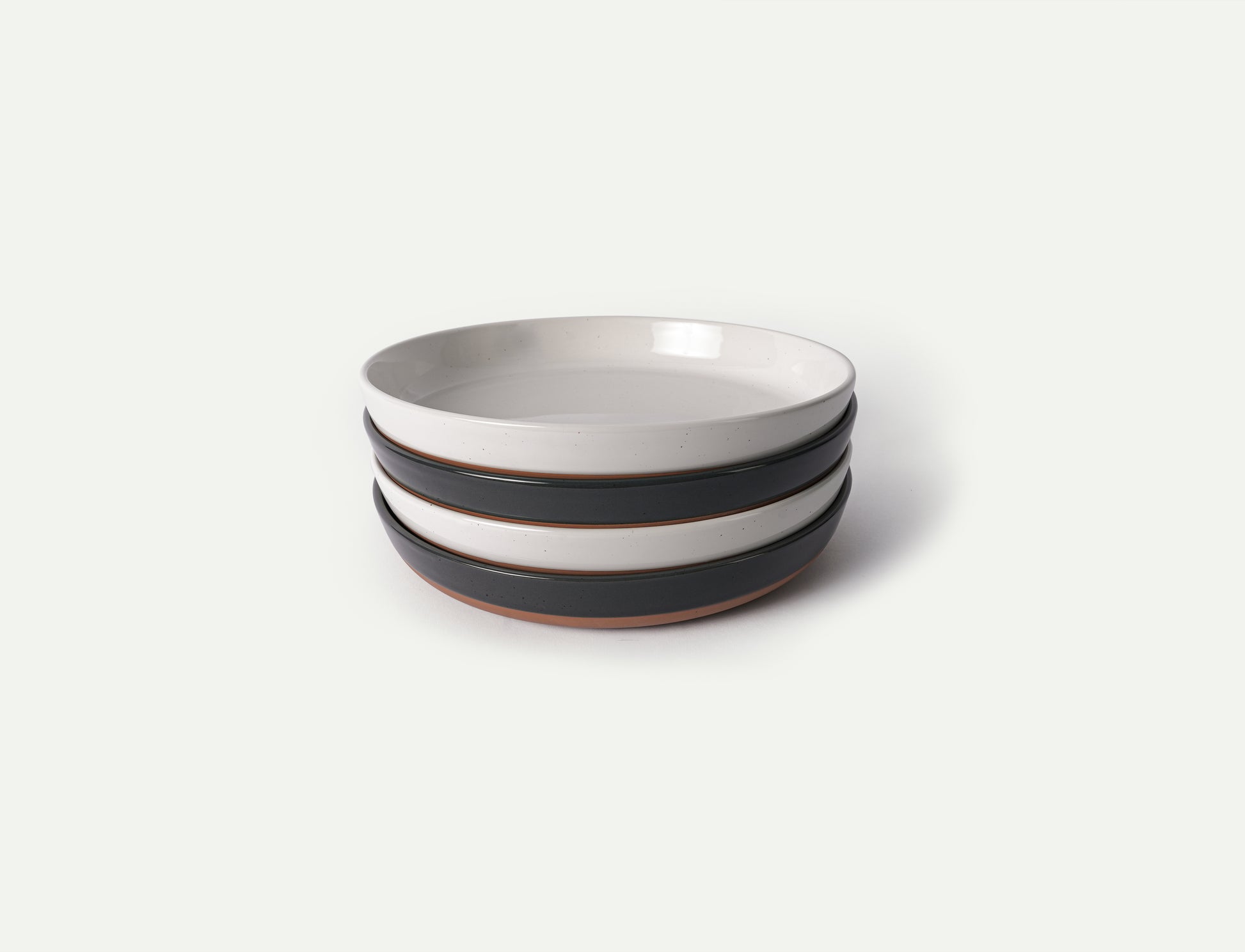 MORA CERAMICS Kitchen & Dining Pasta Bowls - 35oz - Vanilla & Charcoal