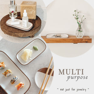 Small Vanity Tray - 6.4in - Classic - Vanilla White