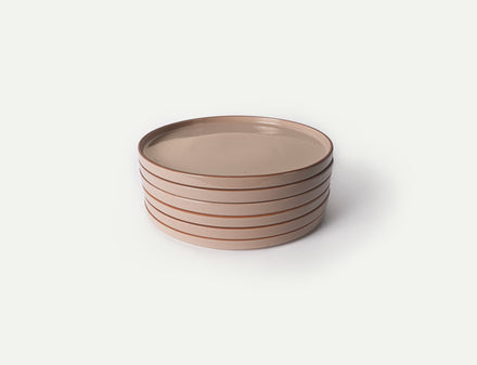 Rimmed & Flat Dinner Plates - Set of 6