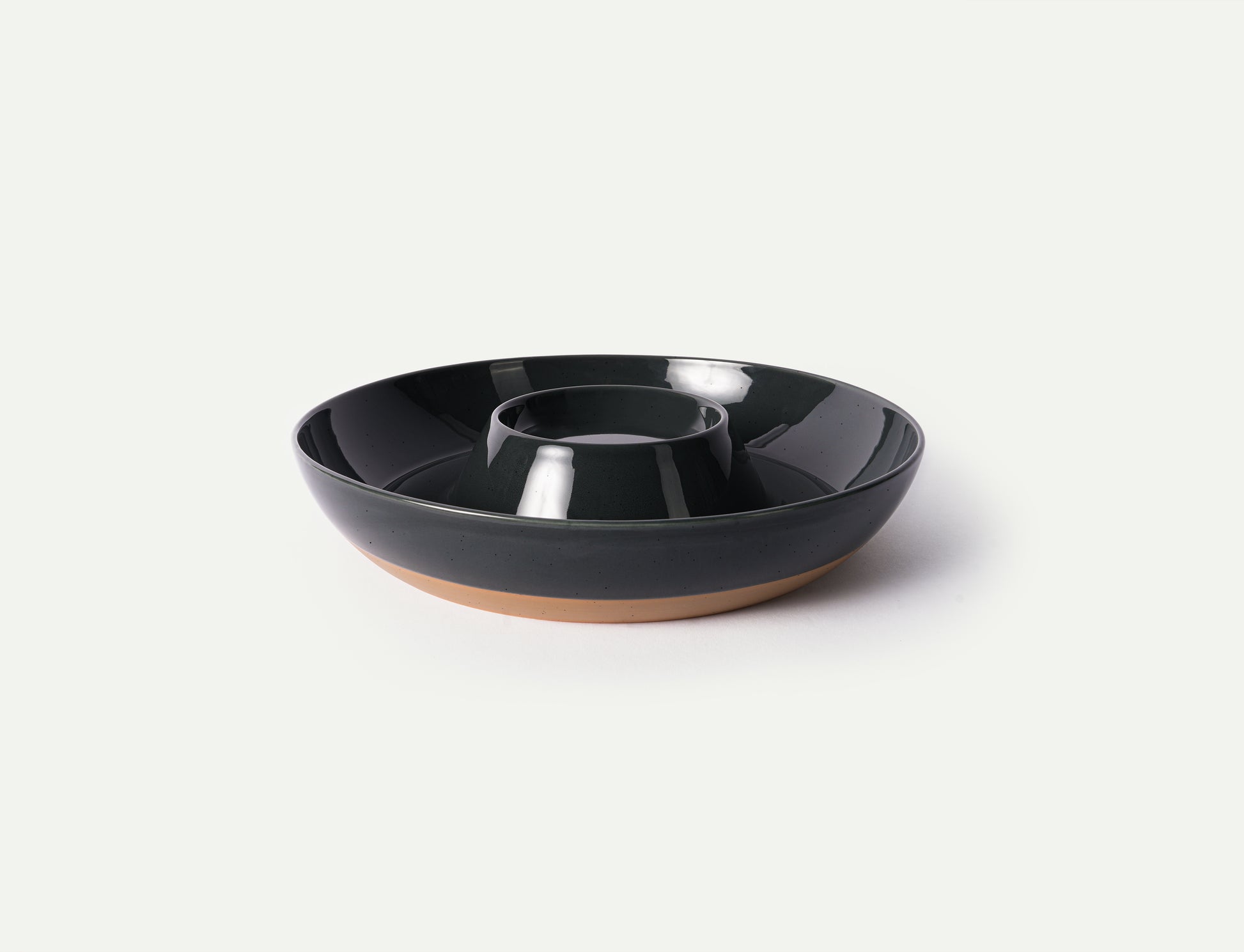 MORA CERAMICS Kitchen & Dining Chip & Dip Bowl - Charcoal