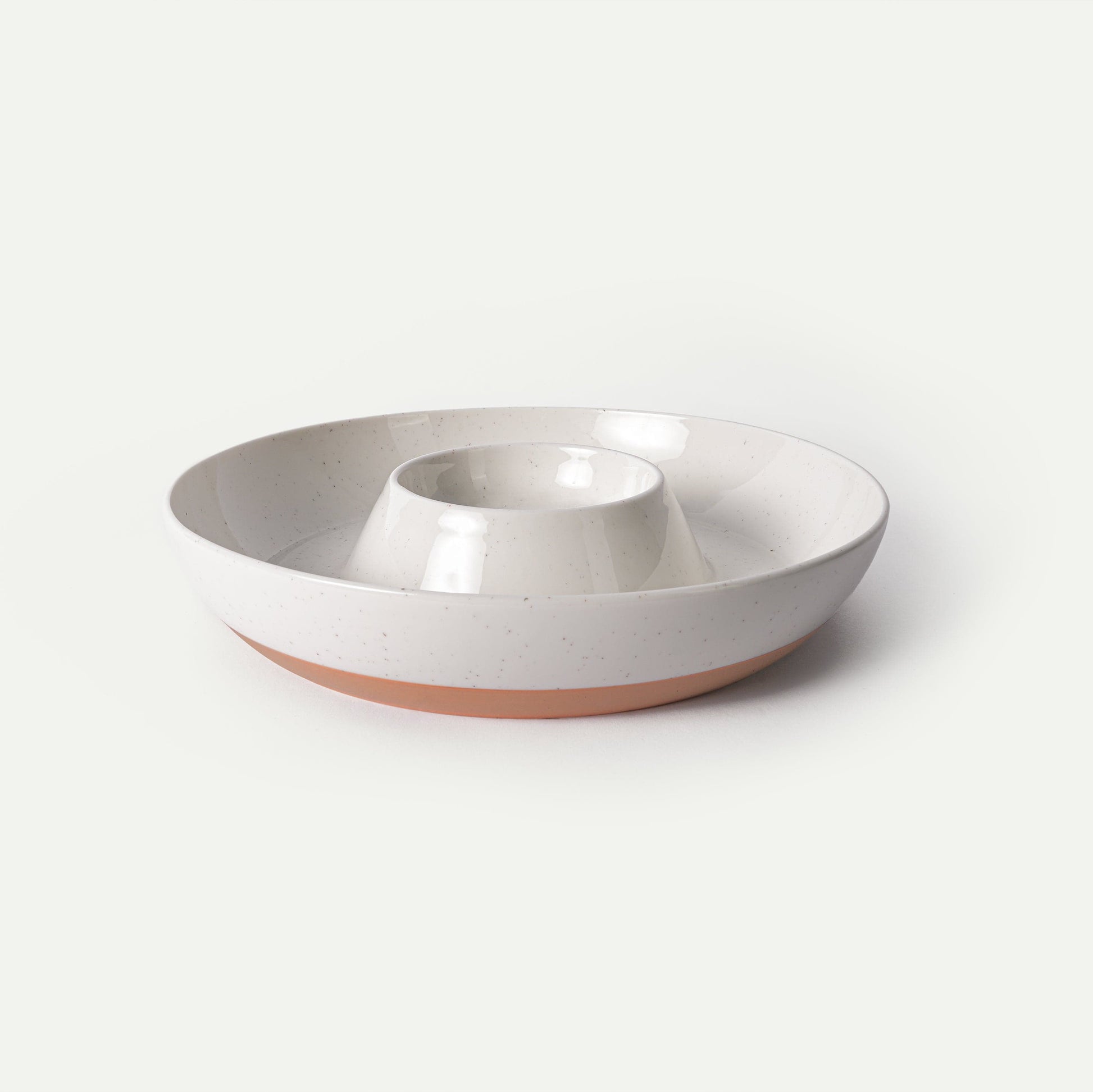 MORA CERAMICS Kitchen & Dining Chip & Dip Bowl - Vanilla White