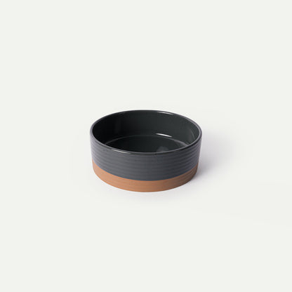 MORA CERAMICS Pet Bowls Medium Pet Food Bowl - Charcoal