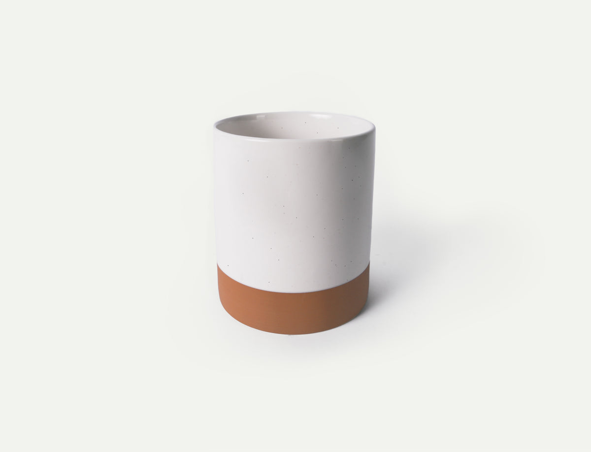 Utensil Crock - 6.3x7.3 in - Vanilla White