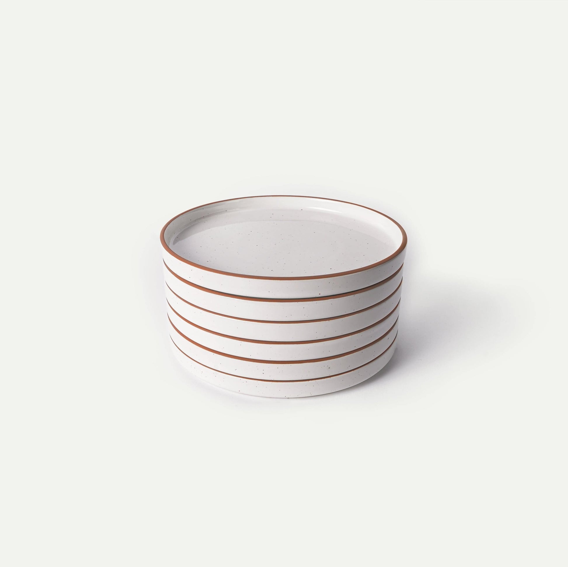 MORA CERAMICS Kitchen & Dining Salad Plates - 8 in - Vanilla White