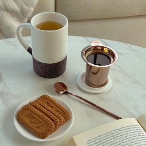 Tea Mug with Loose Leaf Infuser - 12 oz - Garnet