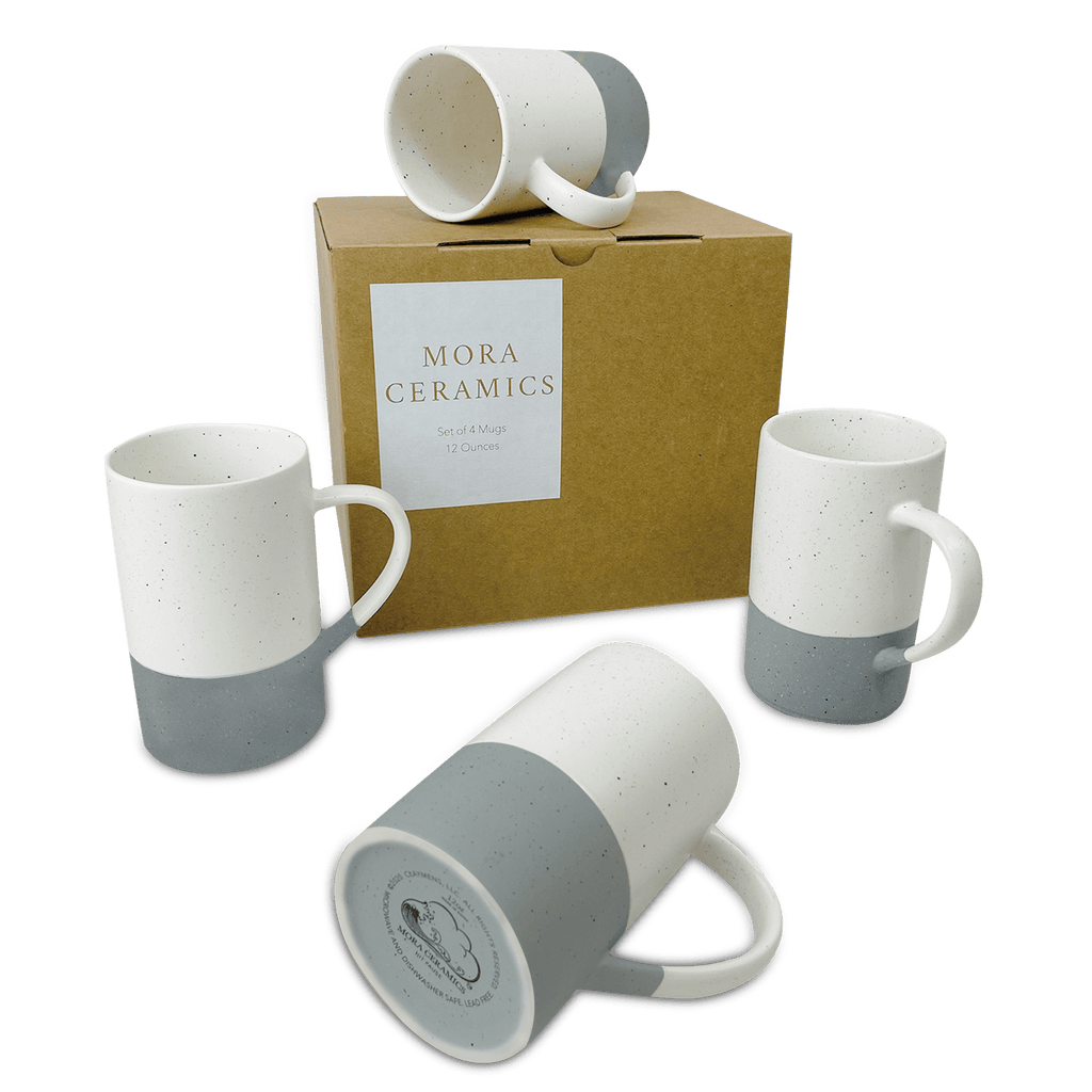 Coffee Mug Set of 4 - 12oz - Flint – MORA CERAMICS