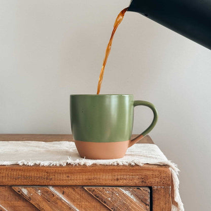 MORA CERAMICS Kitchen & Dining Latte Mug Set of 4 - 16oz - Safari Artisan