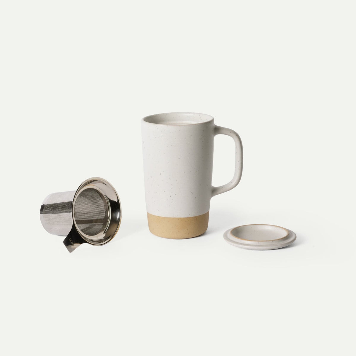 18 oz Large Tea Mug Infuser Set - Oat