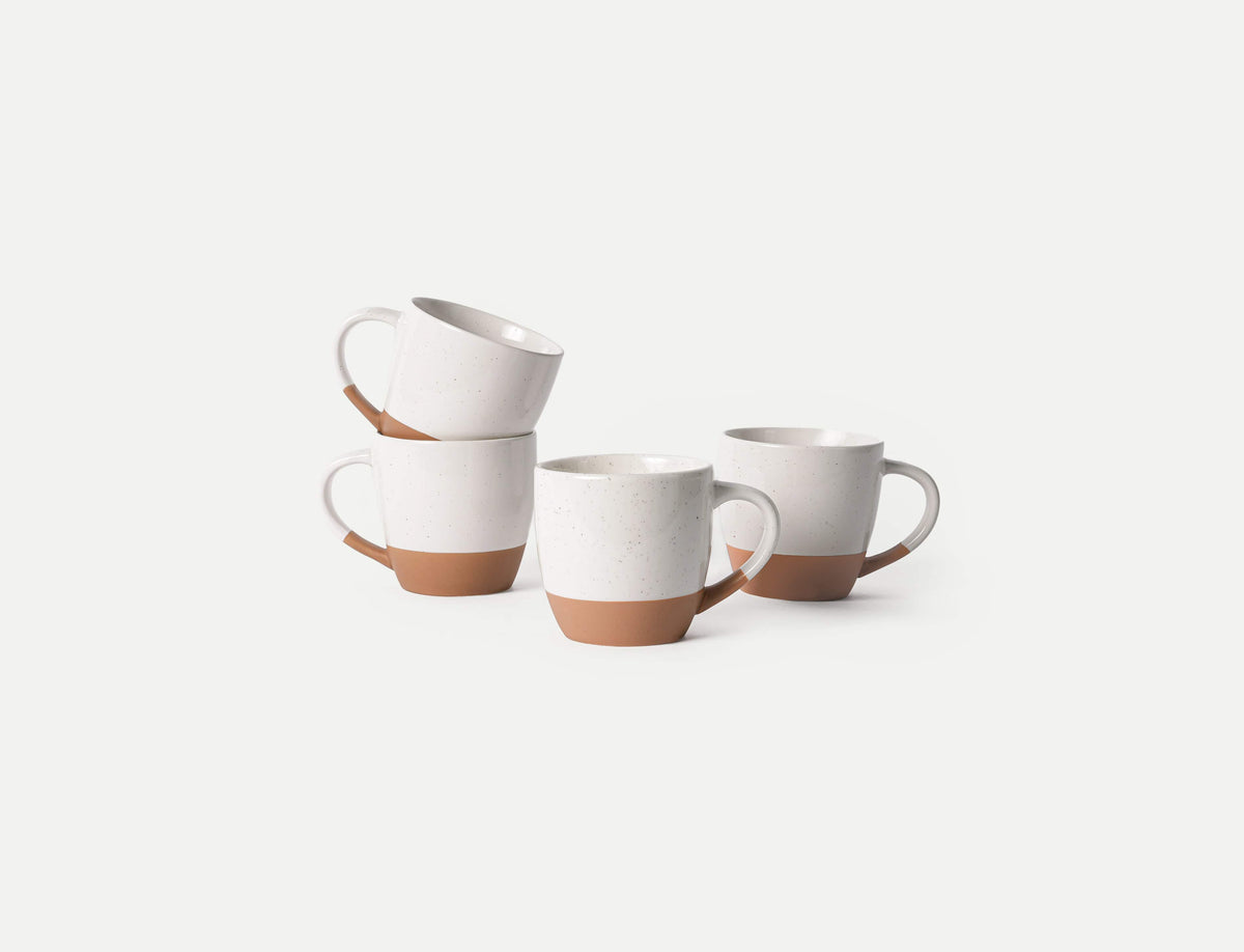 Latte Mug Set of 4 - 16oz - Vanilla White
