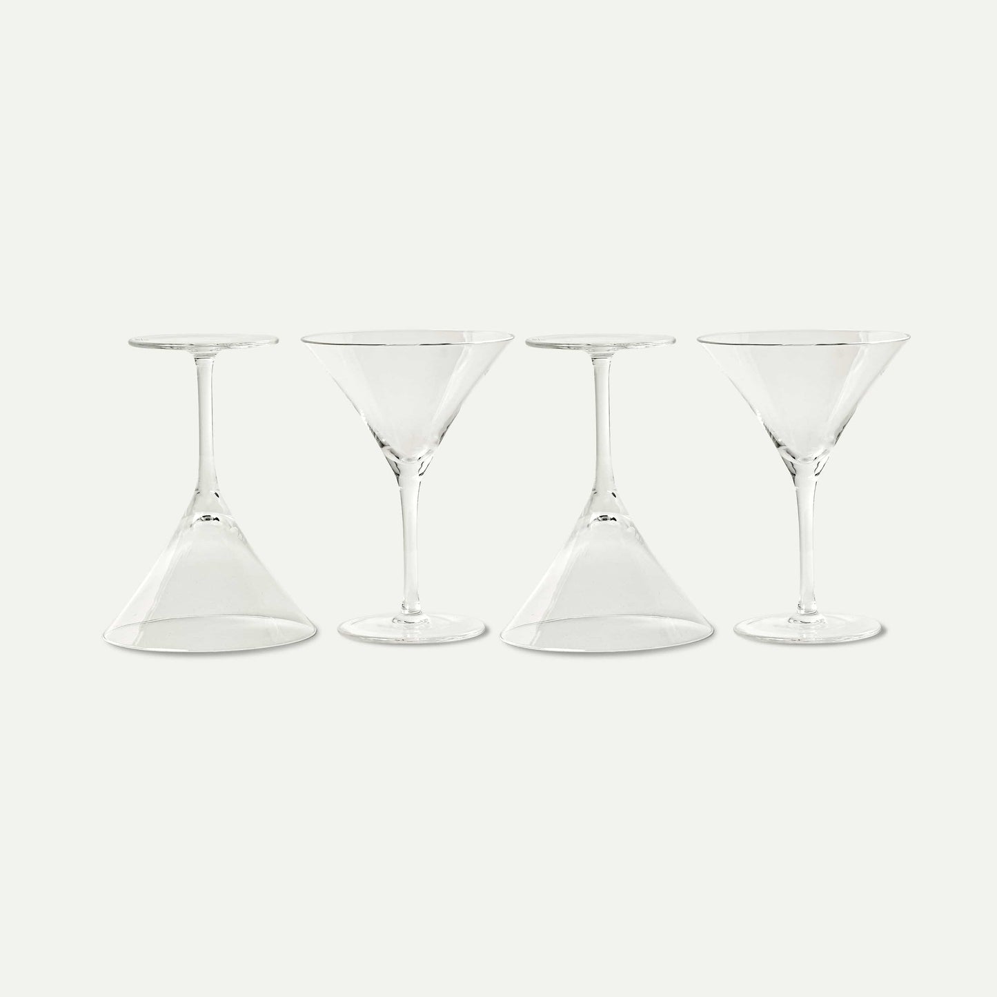 PURE MORA Kitchen & Dining Cocktail Glasses - Set of 4 - 7oz - Martini