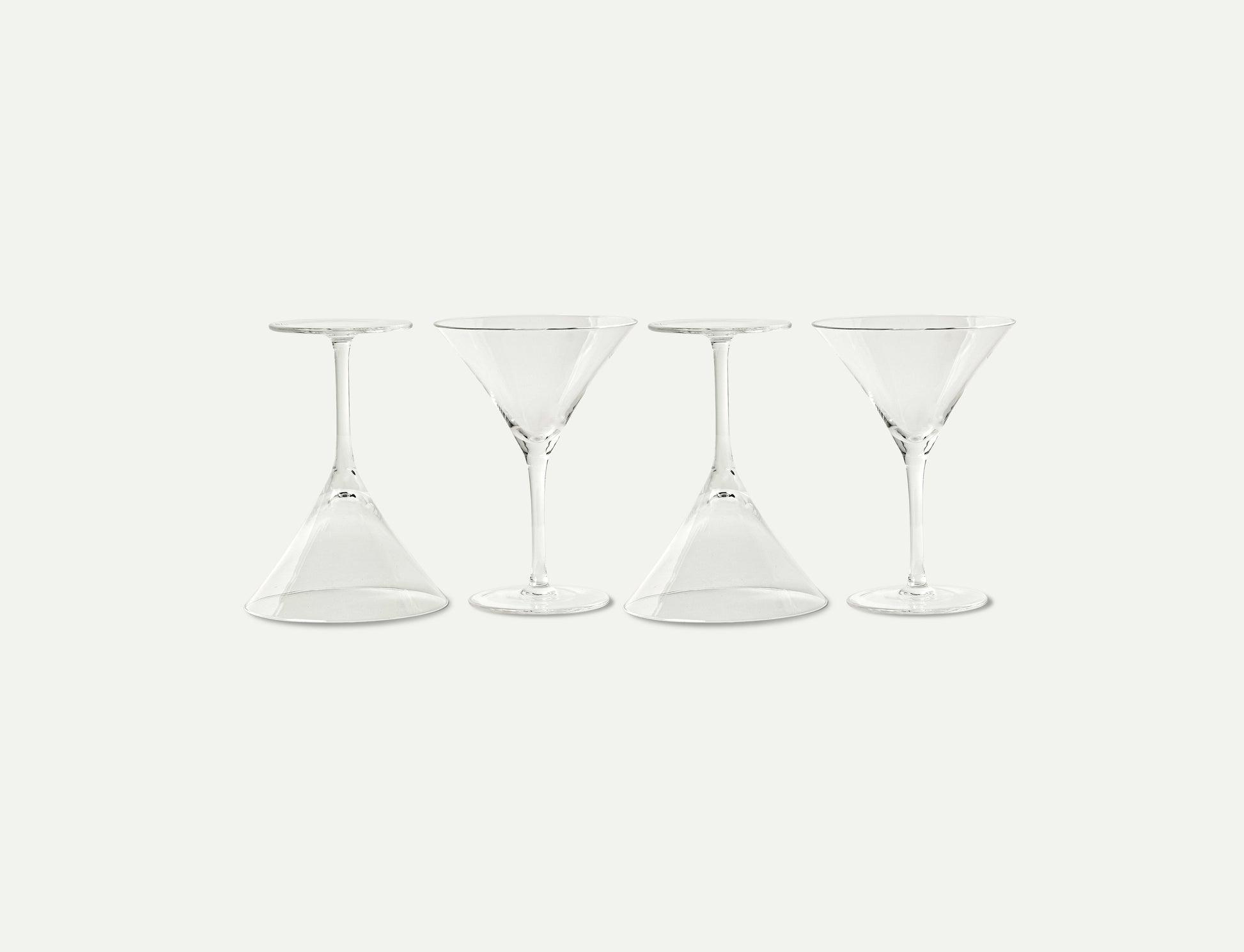 PURE MORA Kitchen & Dining Cocktail Glasses - Set of 4 - 7oz - Martini