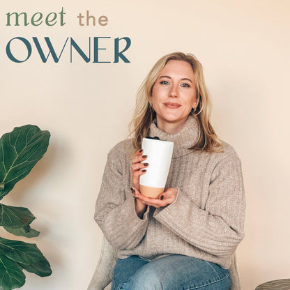 MORA CERAMICS Kitchen & Dining Double Walled Ceramic Travel Mug with Lid - Cotton White - 14oz