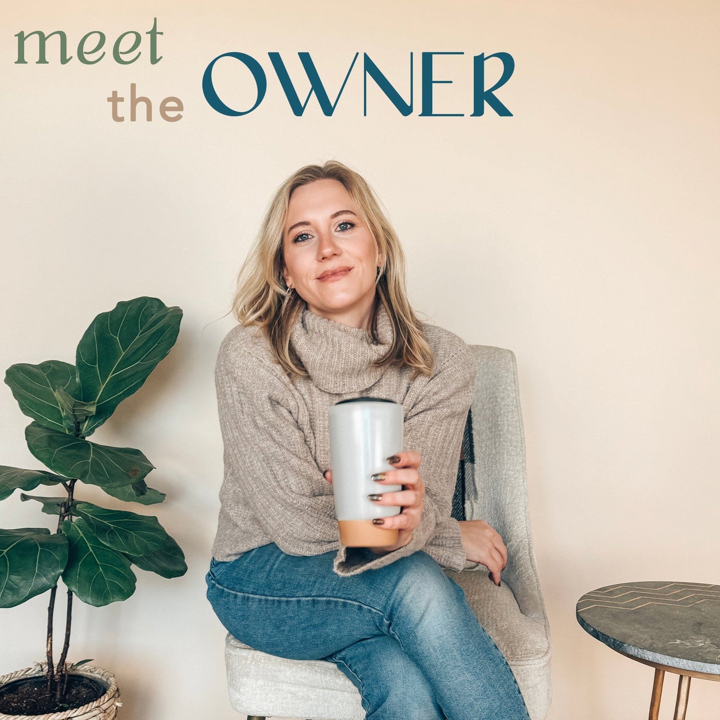 MORA CERAMICS Kitchen & Dining Double Walled Ceramic Travel Mug with Lid - Overcast Grey - 14oz