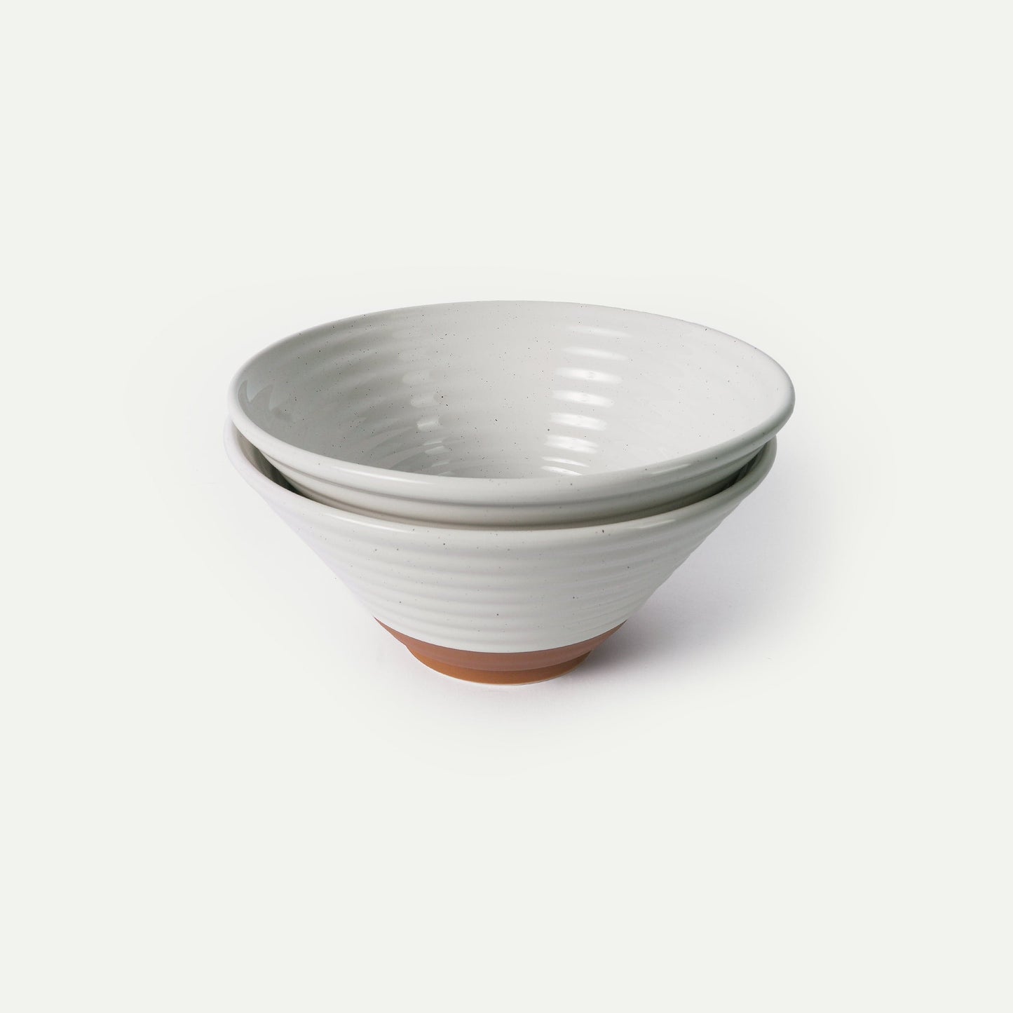 MORA CERAMICS Kitchen & Dining Ramen Bowls - 45oz - Set of 2 - Vanilla White