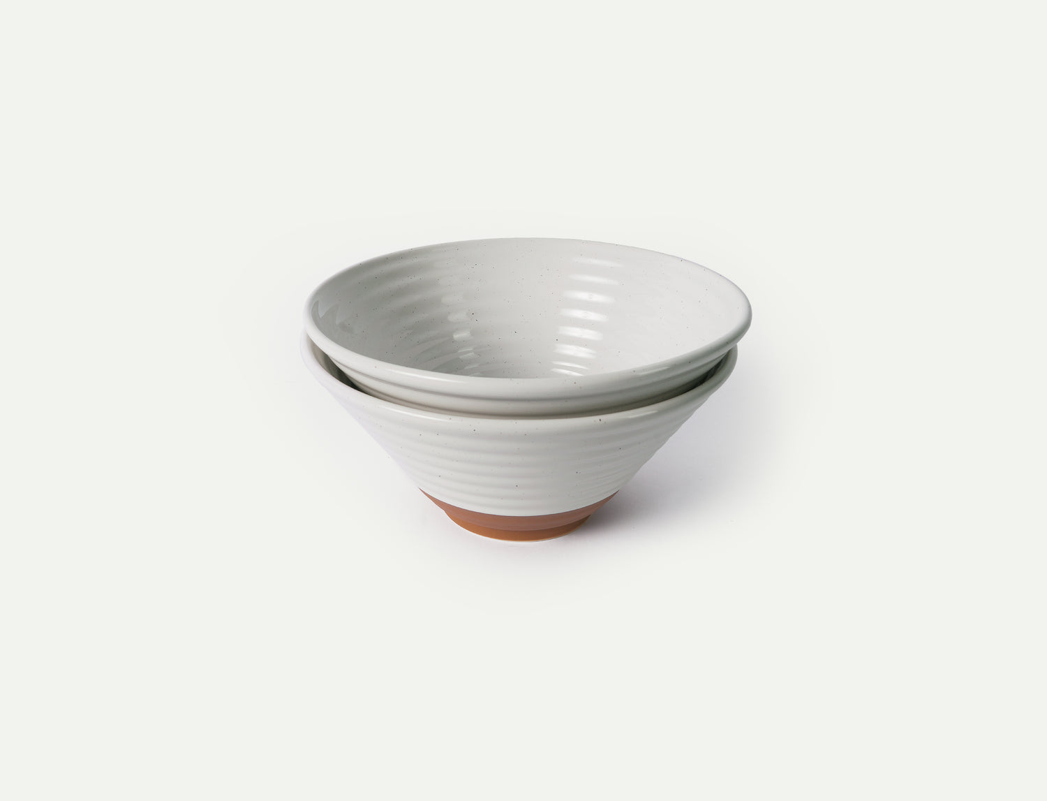 MORA CERAMICS Kitchen & Dining Ramen Bowls - 45oz - Set of 2 - Vanilla White