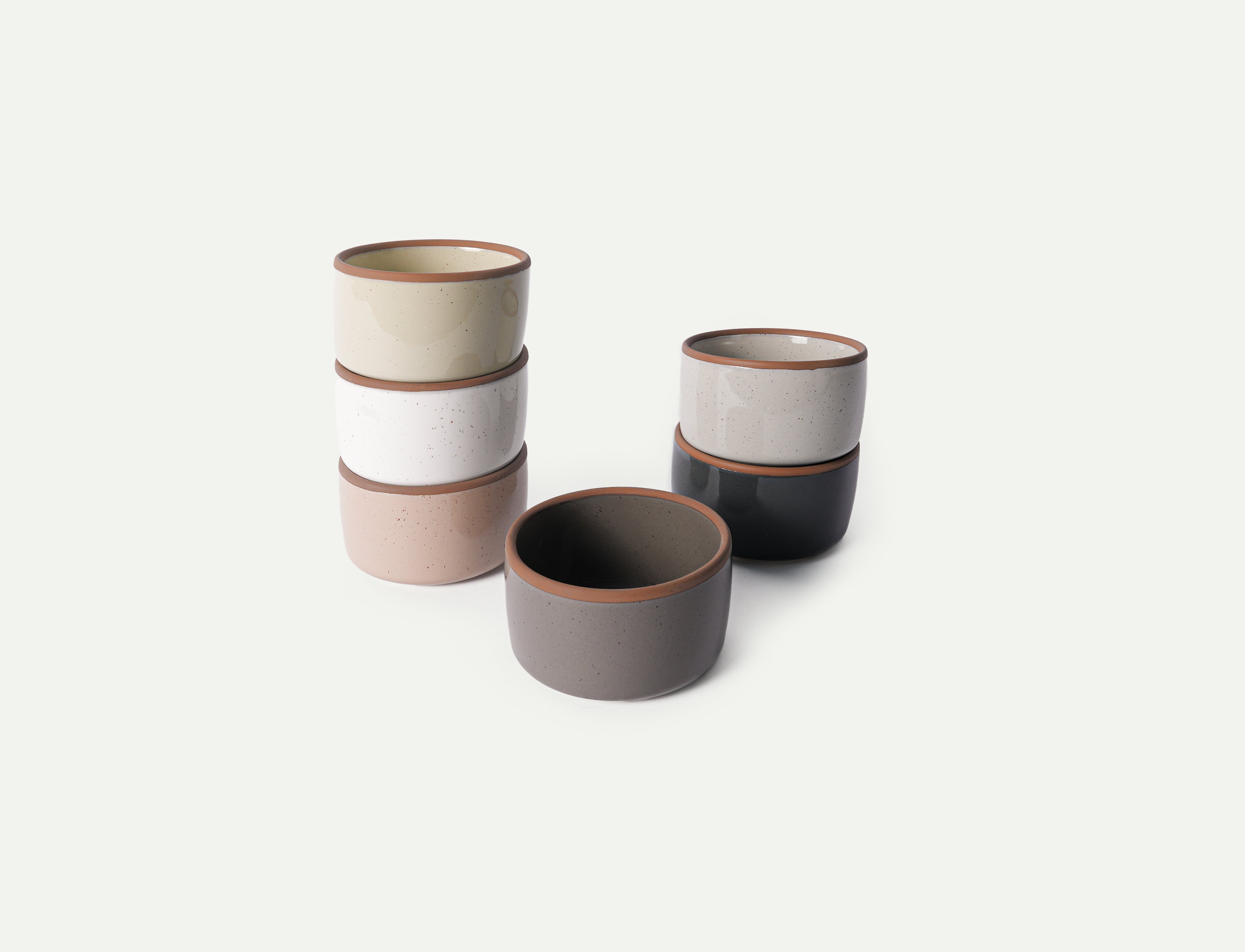 Mora Ceramics Ramekins Set of 6 - Assorted Neutrals