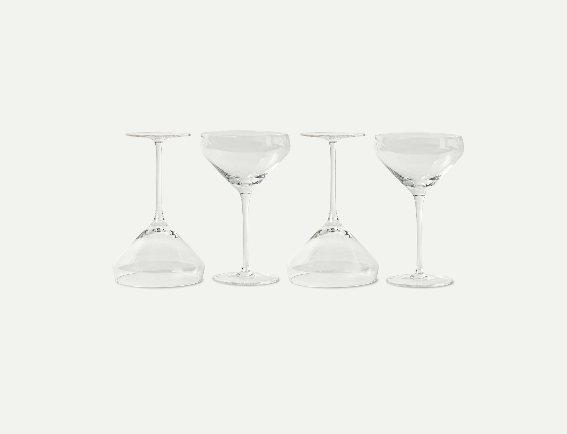 PURE MORA Kitchen & Dining Cocktail Glasses - Set of 4 - 8oz - Remy Coupe