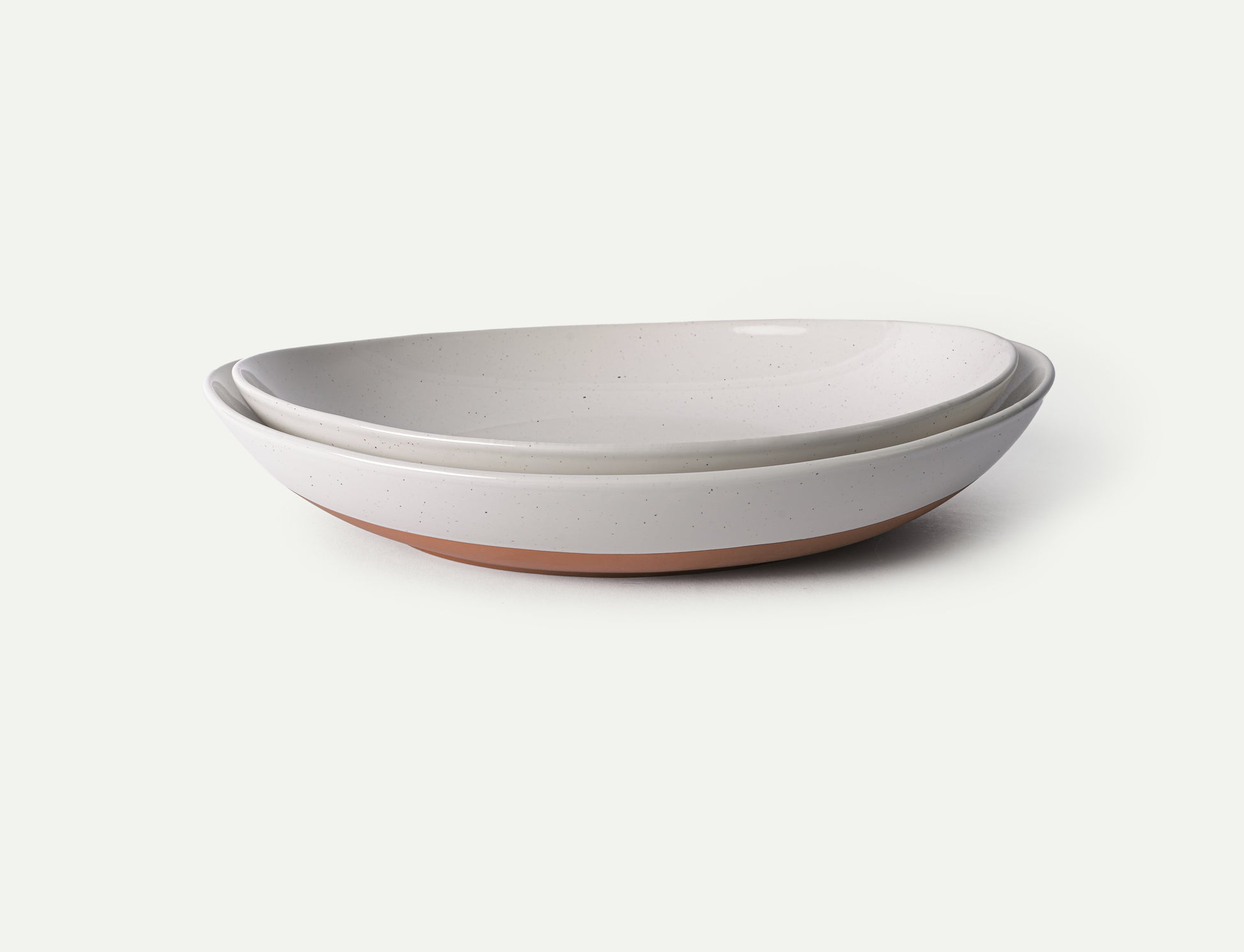 MORA CERAMICS Kitchen & Dining 2XL & 3XL Serving Dishes - 15.9 & 14.6in - Vanilla White