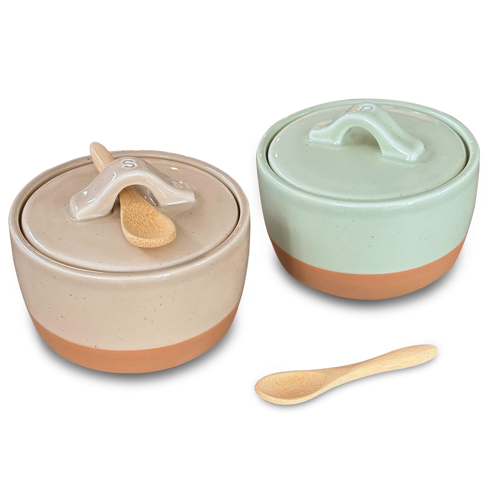 Salt & Pepper Cellar Set - Neutrals