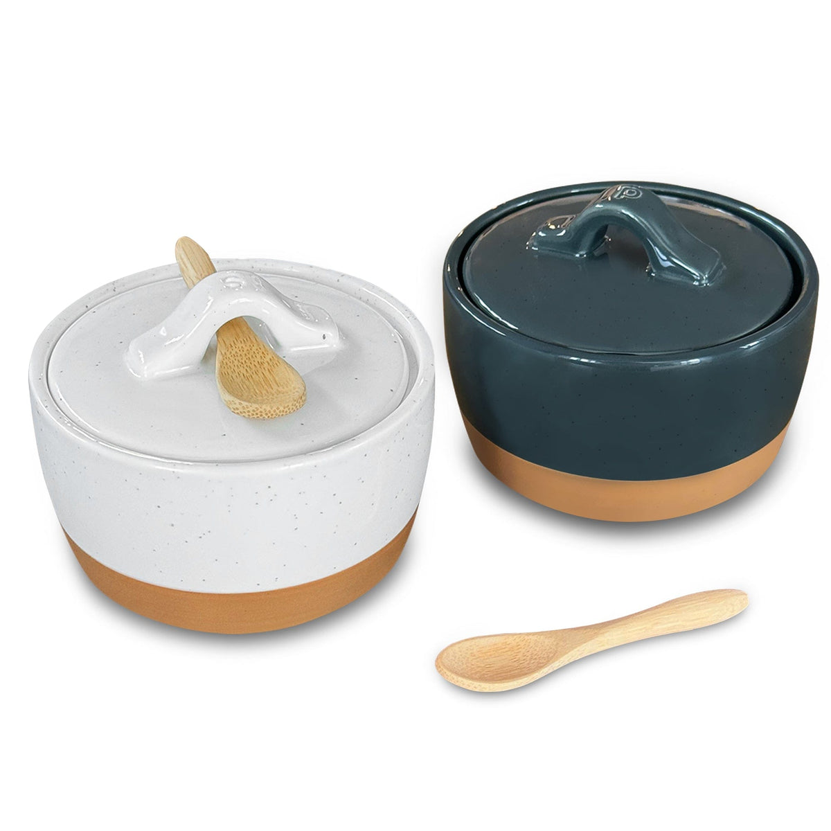 Salt & Pepper Cellar Set - Vanilla & Charcoal