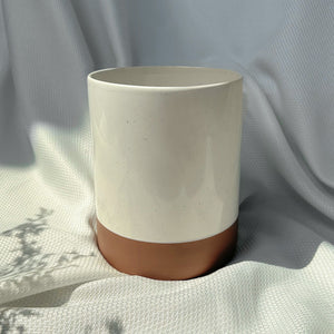 Utensil Crock - 6.3x7.3 in - Vanilla White