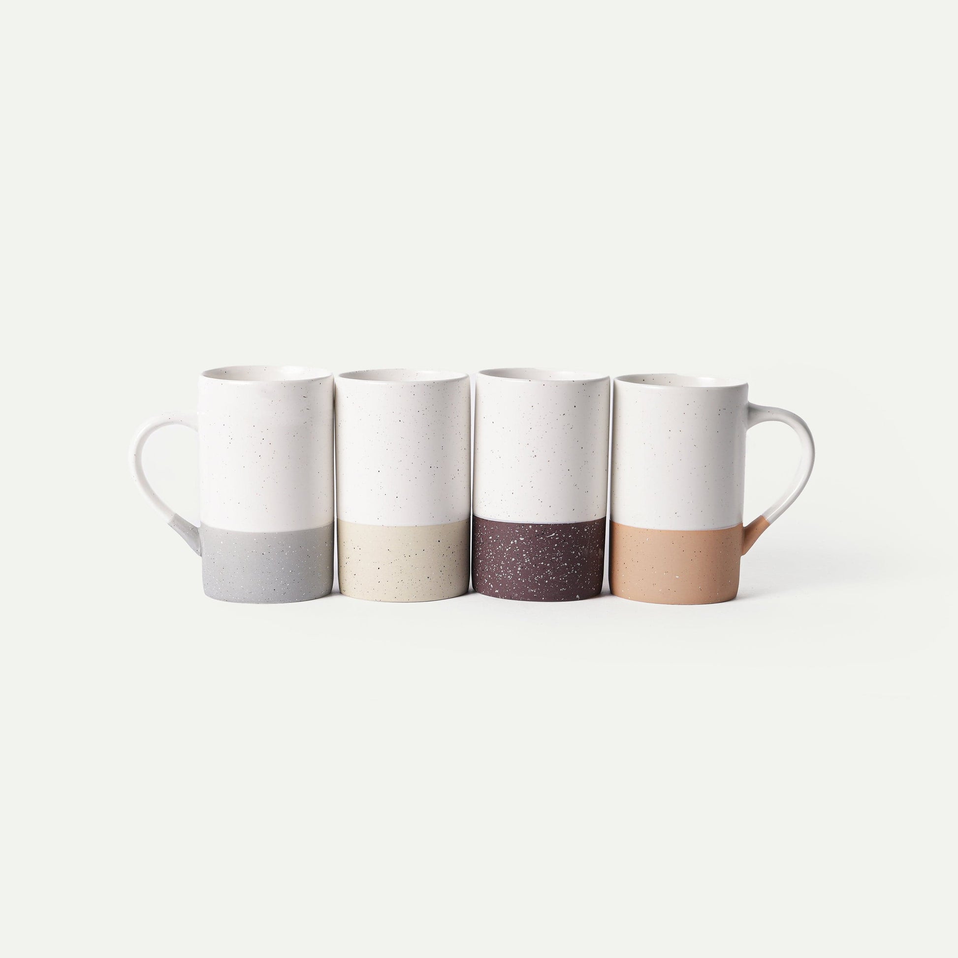 MORA CERAMICS Kitchen & Dining Coffee Mug Set of 4 - 12oz - Assorted Colors