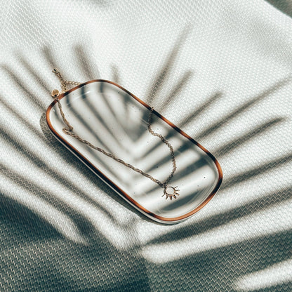 MORA CERAMICS Jewelry Holders Small Vanity Tray - 6.4in - Classic - Vanilla White