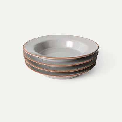 MORA CERAMICS Kitchen & Dining Soup Bowls - Wide-Rimmed - 25oz - Earl Grey