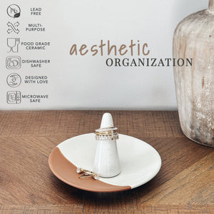 Ring Dish - Modern - Vanilla White