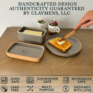 Butter Dish - Sesame Milk