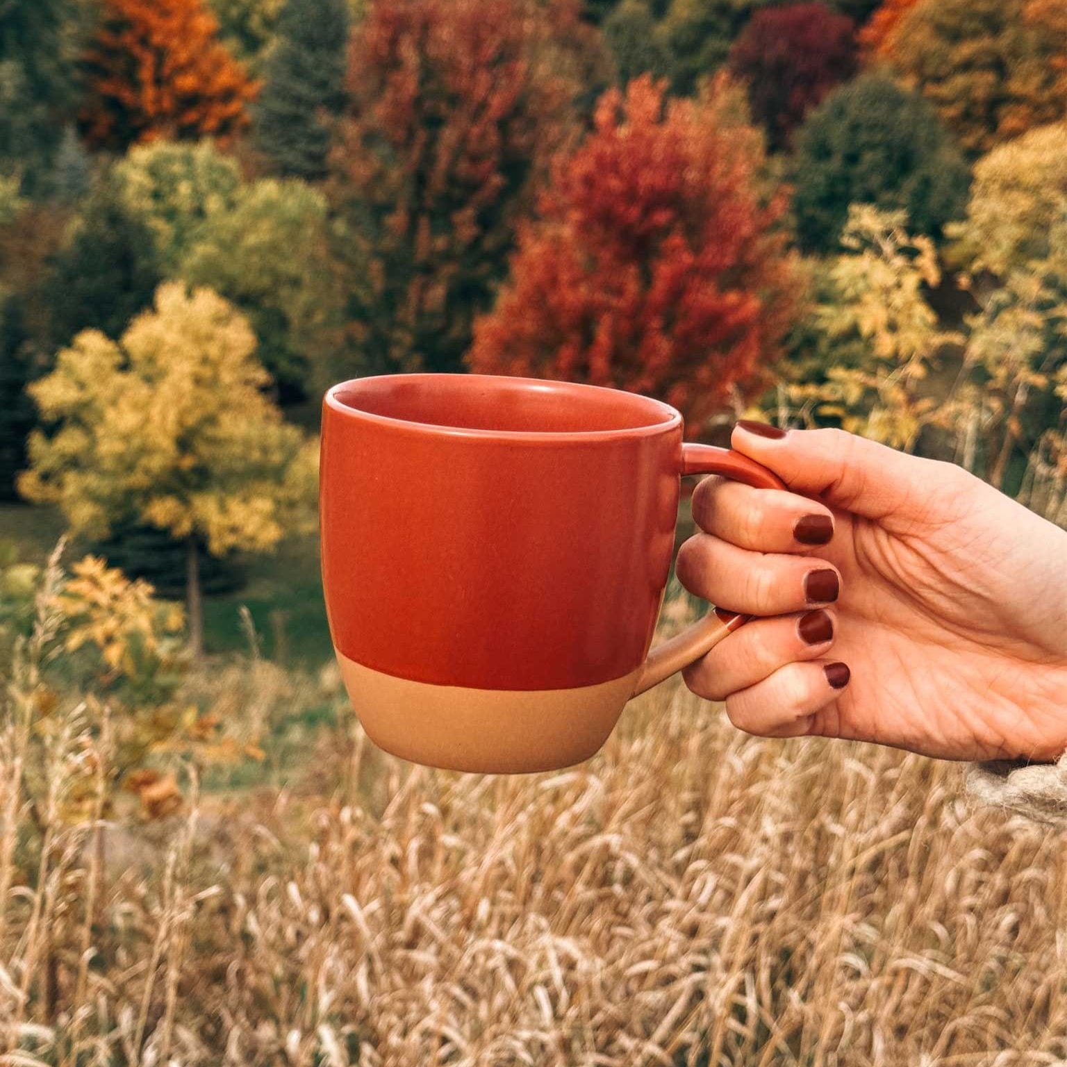 MORA CERAMICS Kitchen & Dining Latte Mug Set of 4 - 16oz - Marina Artisan