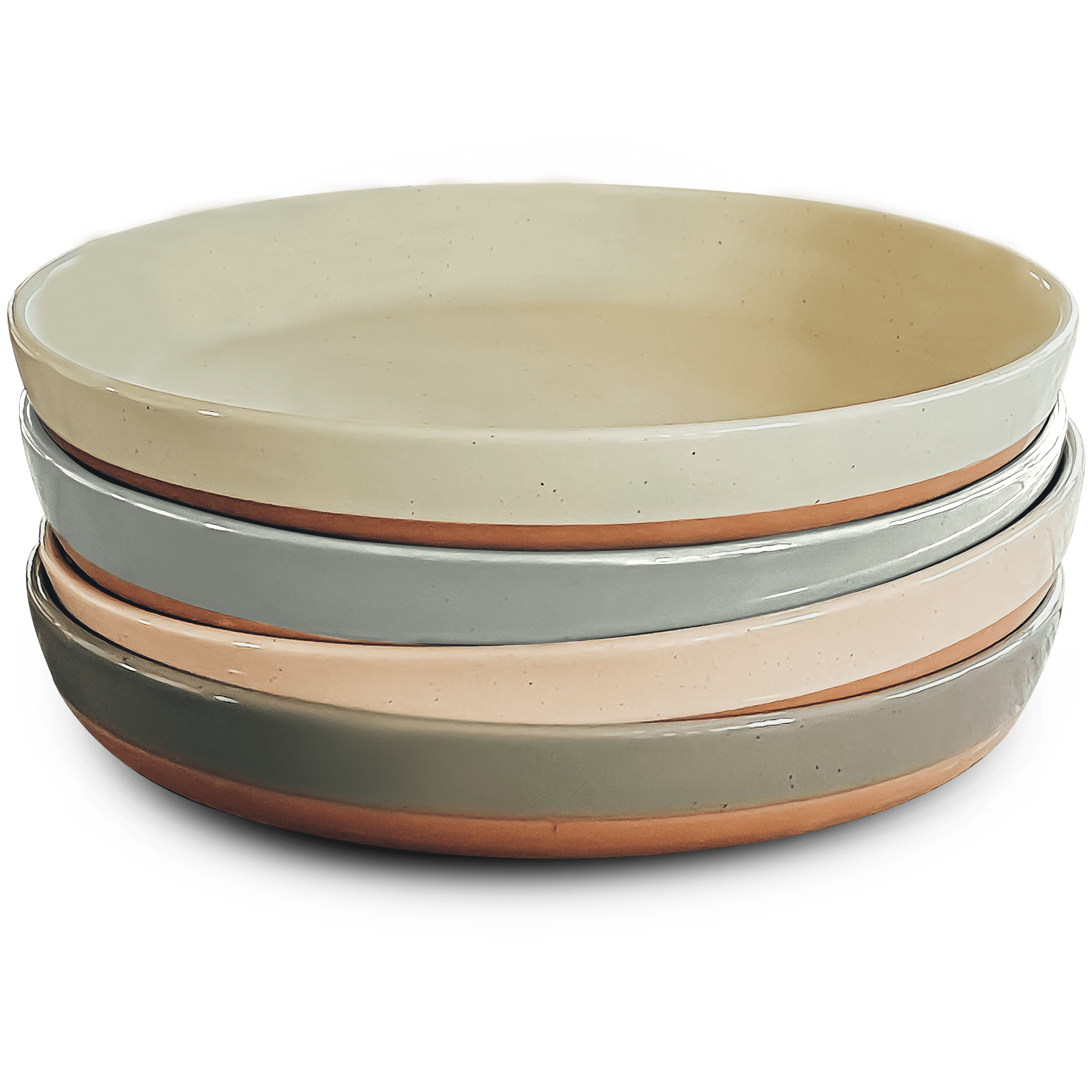 Pasta Bowls - Set of 4 - 35oz - Assorted Neutrals
