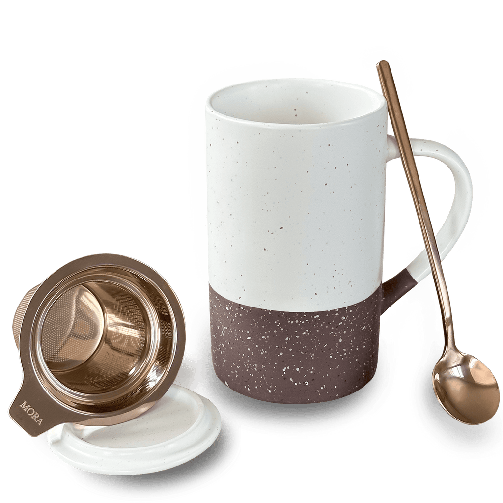 Cappuccino Mugs with Saucers Set of 4 - 8oz - Assorted Neutrals – MORA  CERAMICS