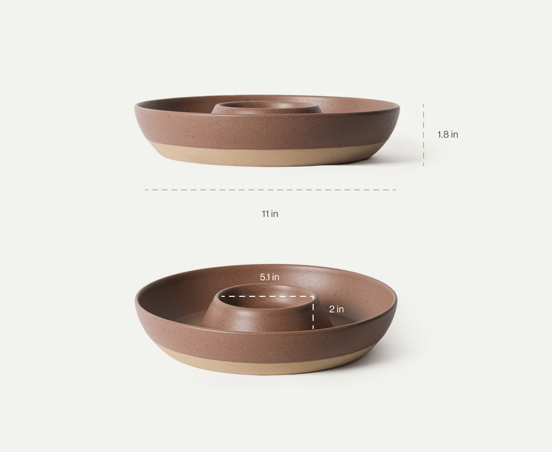 Chip & Dip Bowls Dimensions