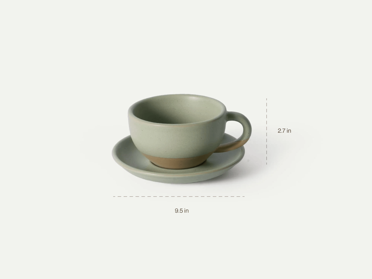 Harvest 12 oz Latte Art Mugs Dimensions