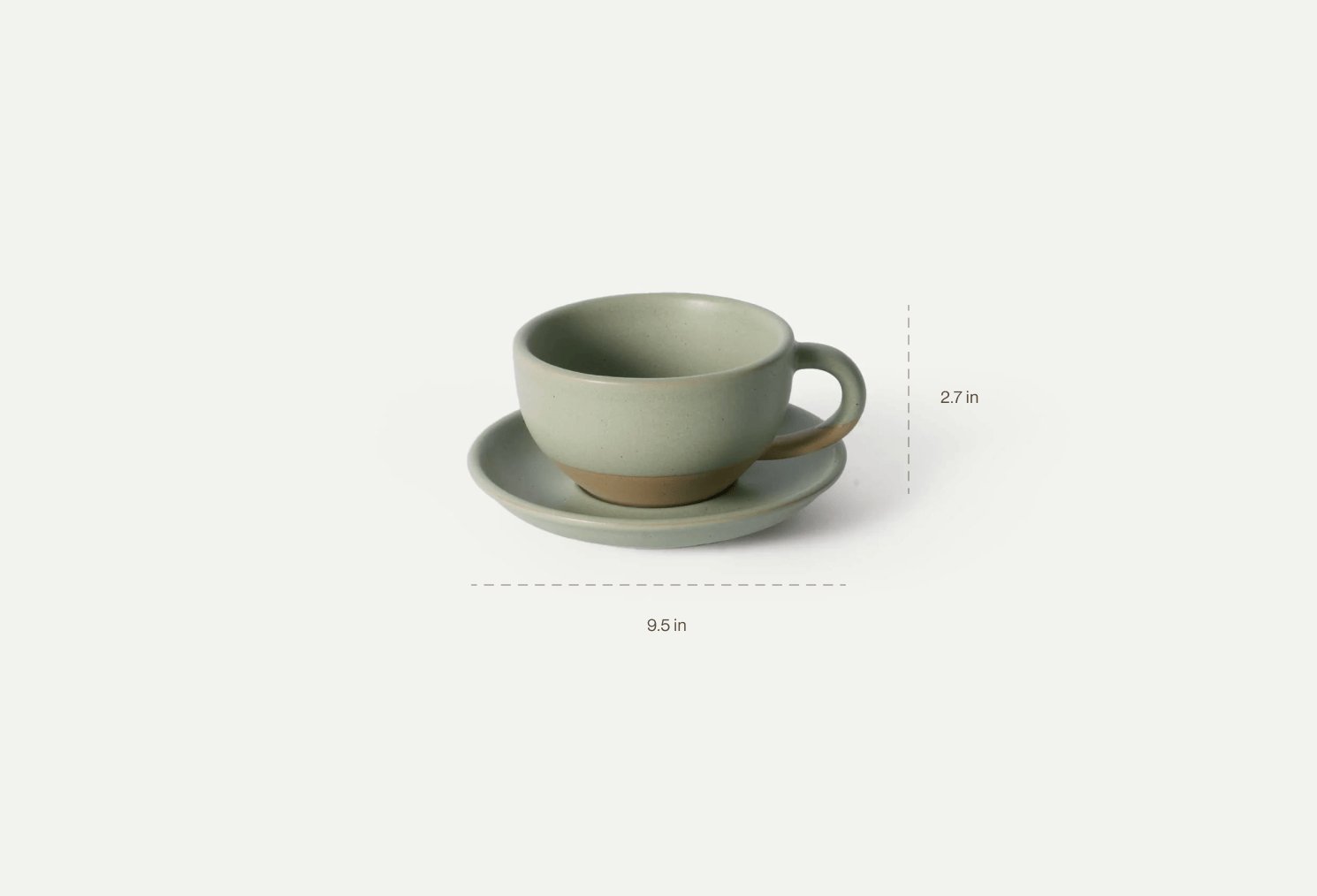 Harvest 12 oz Latte Art Mugs Dimensions