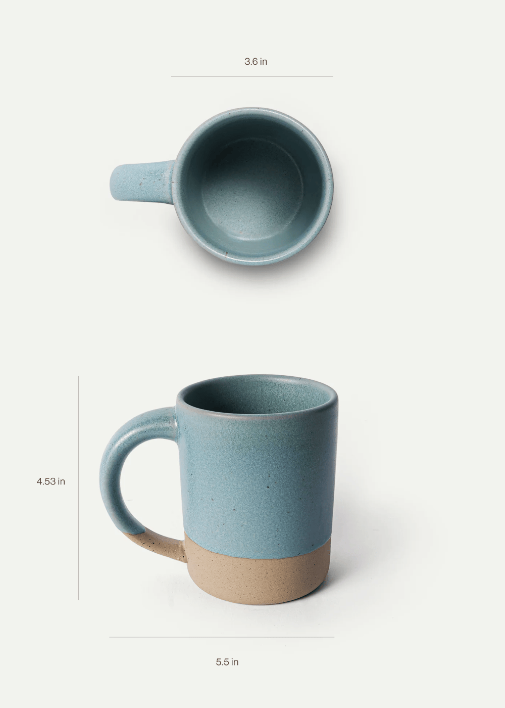 Harvest Latte Mugs Quartet Dimensions