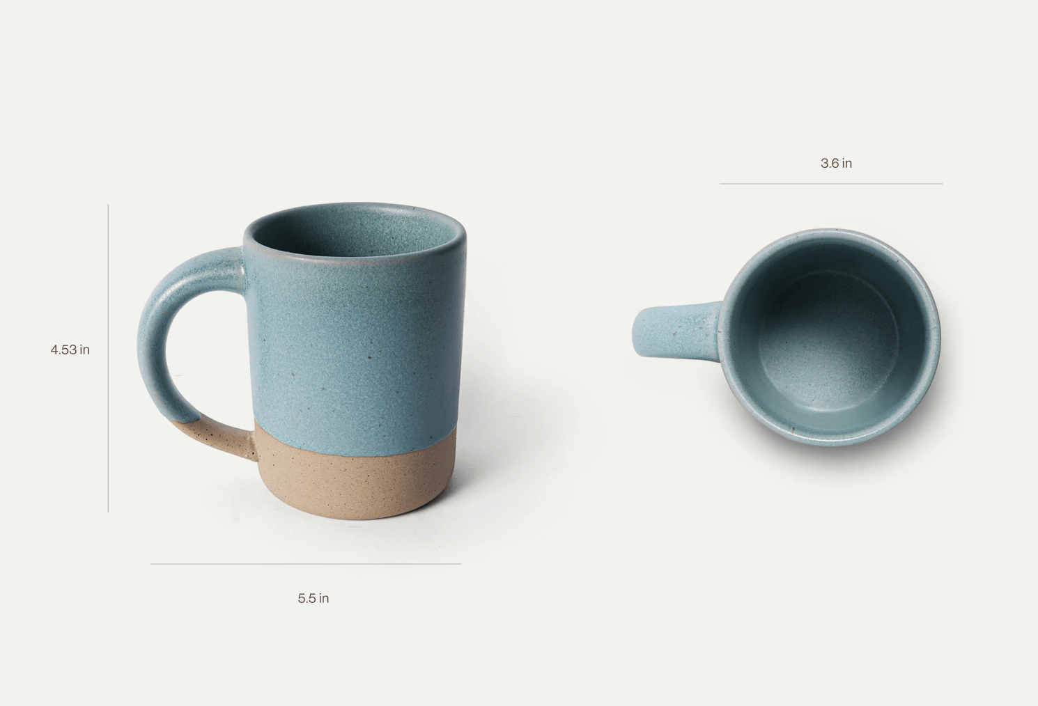 Harvest Latte Mugs Quartet Dimensions